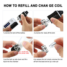 Load image into Gallery viewer, 80W Electronic E-Cigarette 2500mAh Battery Vape Starter Kit Shisha Black Set