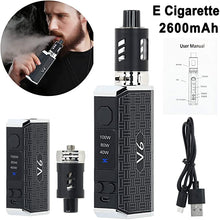 Load image into Gallery viewer, GENUINE V6 Electronic Kit 2ml 40-100W Mod 2600mAh E cigarette Starter Vape Pen