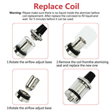 Load image into Gallery viewer, 5PCS Replacement Coils Vapour For 100W E Cigarette 510 Thread Stainless Steel
