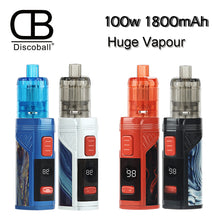 Load image into Gallery viewer, 100W E Cig Eletracnic Cigarette 1800mAh Huge Vape LED Screen Starter Full Kit
