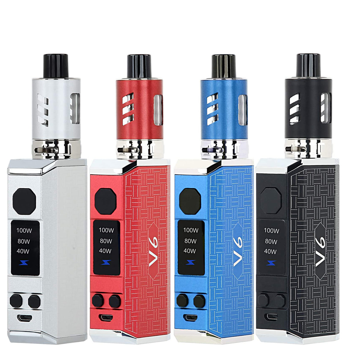 vape v6 GENUINE V6 Electronic Kit 2ml 40-100W Mod 2600mAh E cigarette Starter –  Discoball®
